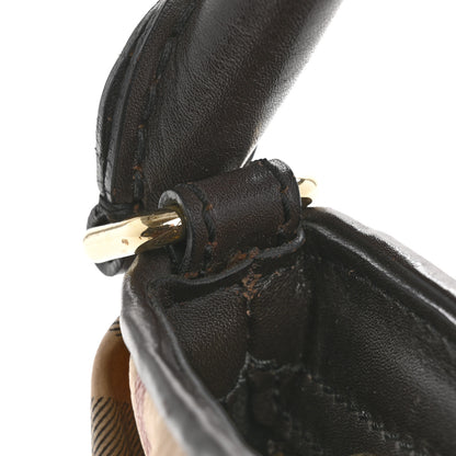Burberry Haymarket Check Knot Shoulder Bag Chocolate 14 of 16
