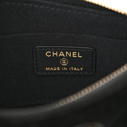 Chanel Velvet Crystal Quilted Chain Hobo Black 6 of 11