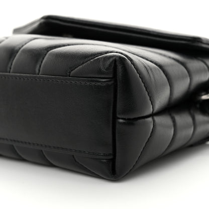 Saint Laurent Calfskin Y Quilted Monogram Toy Loulou Crossbody Bag Black 10 of 11