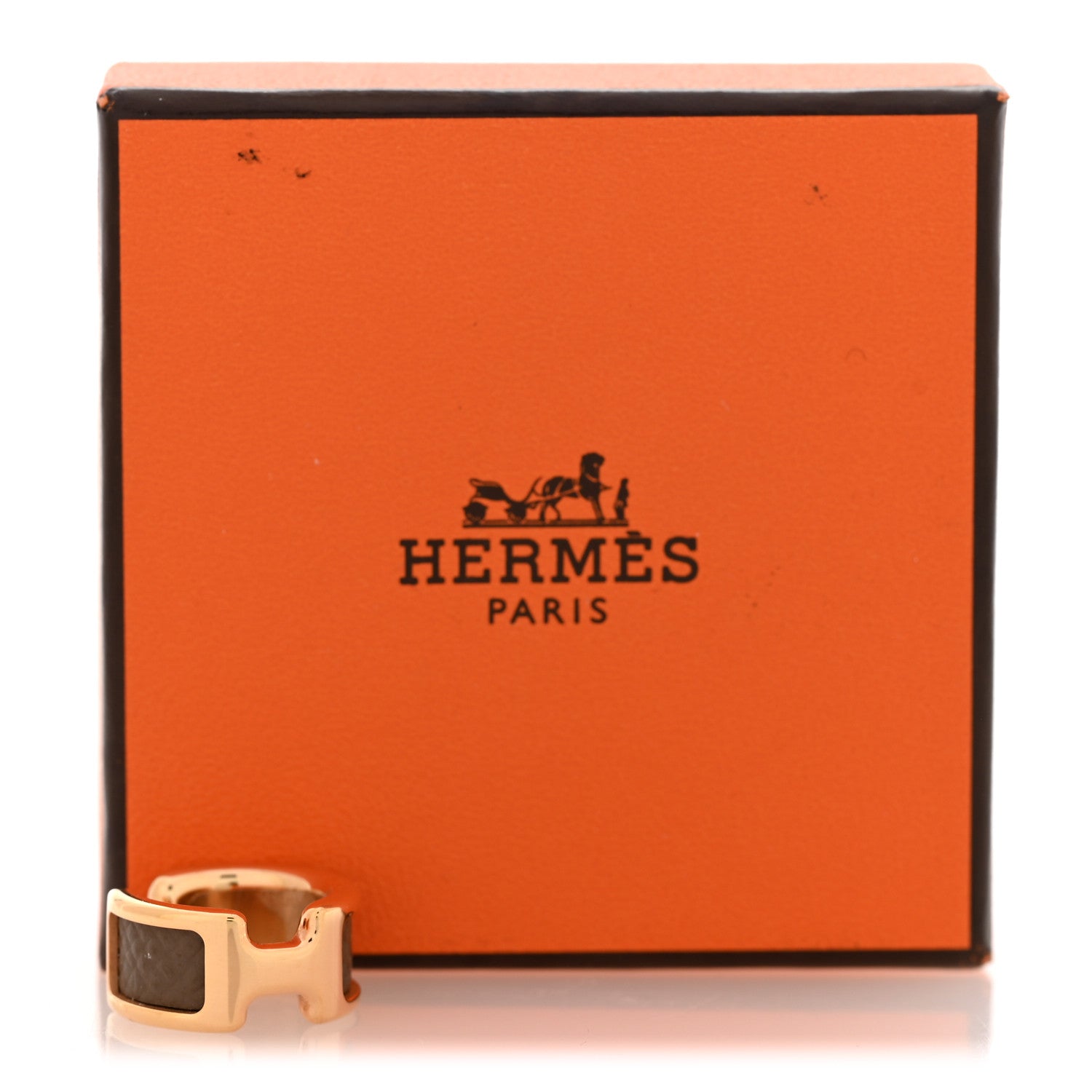 Hermes Epsom Olympe Ear Cuff PM Etoupe 4 of 4