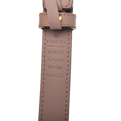 Gucci Calfskin Double G 20mm Belt 90 36 Porcelain Rose 5 of 5