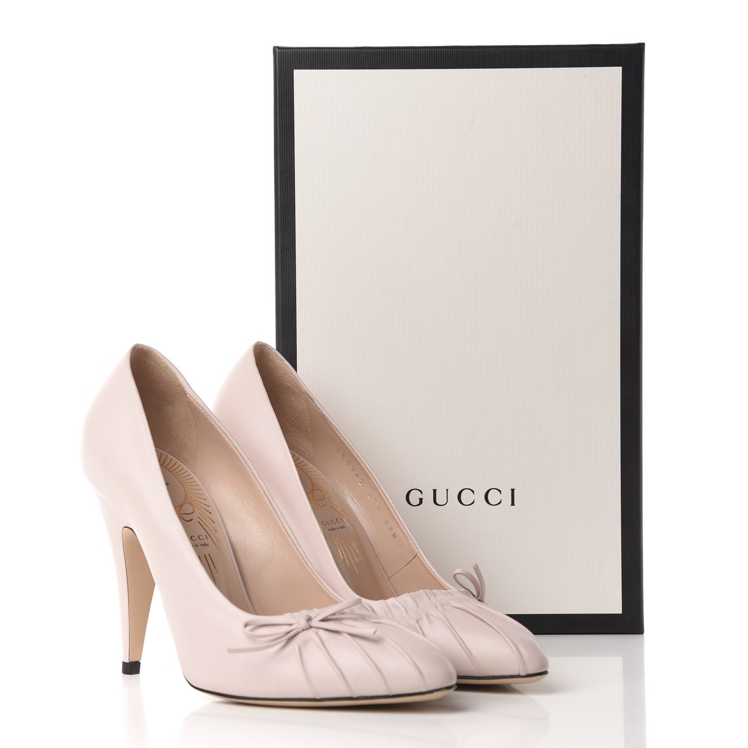 Gucci Nappa Bow High Heel Pumps 37.5 Light Powder Pink 11 of 11