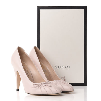 Gucci Nappa Bow High Heel Pumps 37.5 Light Powder Pink 11 of 11