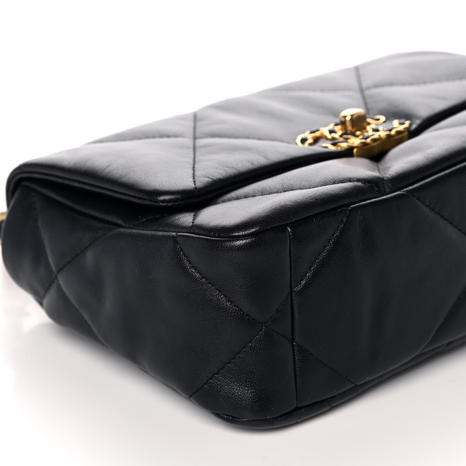 Chanel Goatskin Quilted Medium Chanel 19 Flap Navy Blue 9 of 12