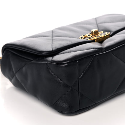 Chanel Goatskin Quilted Medium Chanel 19 Flap Navy Blue 9 of 12