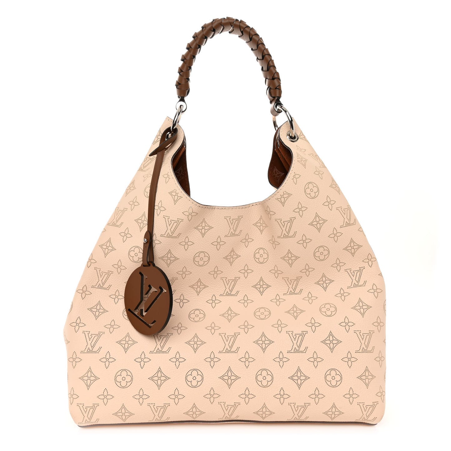 LOUIS VUITTON Mahina Carmel Hobo Creme