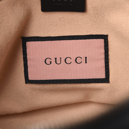 Gucci Calfskin Matelasse GucciGhost Medium GG Marmont Chain Shoulder Bag Black New Acquamarine 8 of 11