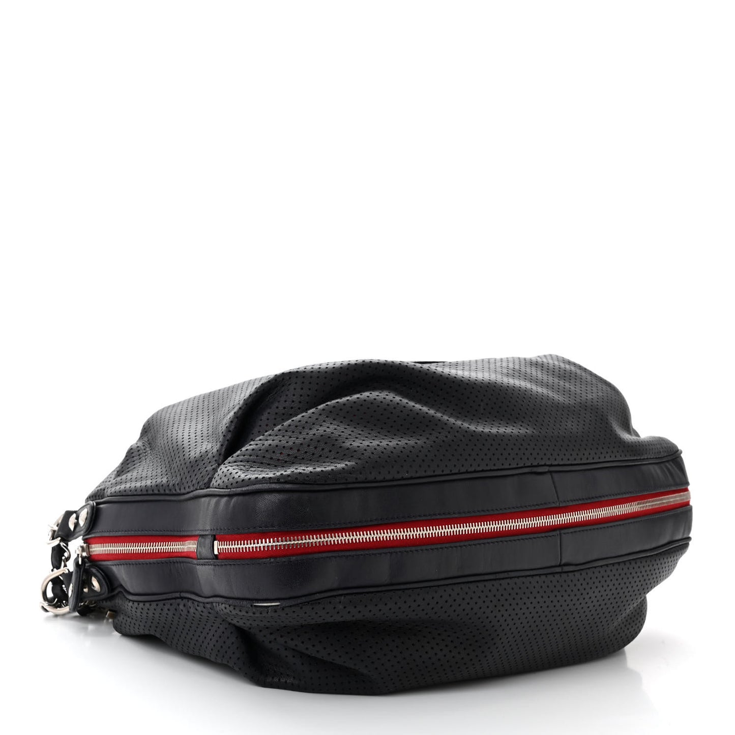 Lambskin Perforated Baseball Spirit Ligne Bag Navy