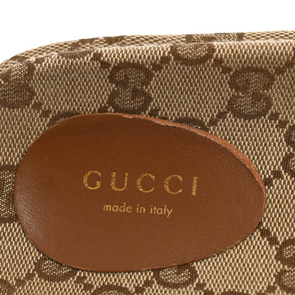Gucci Original GG Canvas Monogram Womens GG Platform Sandals 38.5 Beige Ebony Sundial 8 of 10