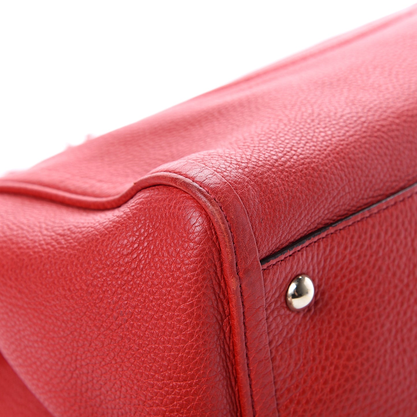Pebbled Calfskin Medium Soho Shoulder Bag Red
