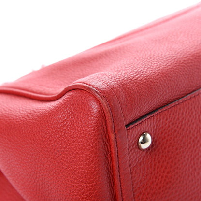 Gucci Pebbled Calfskin Medium Soho Shoulder Bag Red 8 of 14