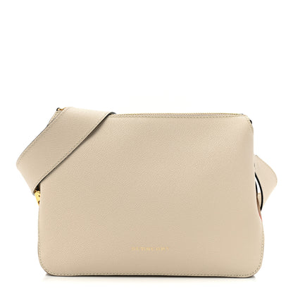 Burberry Soft Grain Calfskin House Check Small Helmsley Crossbody Limestone 1 of 15