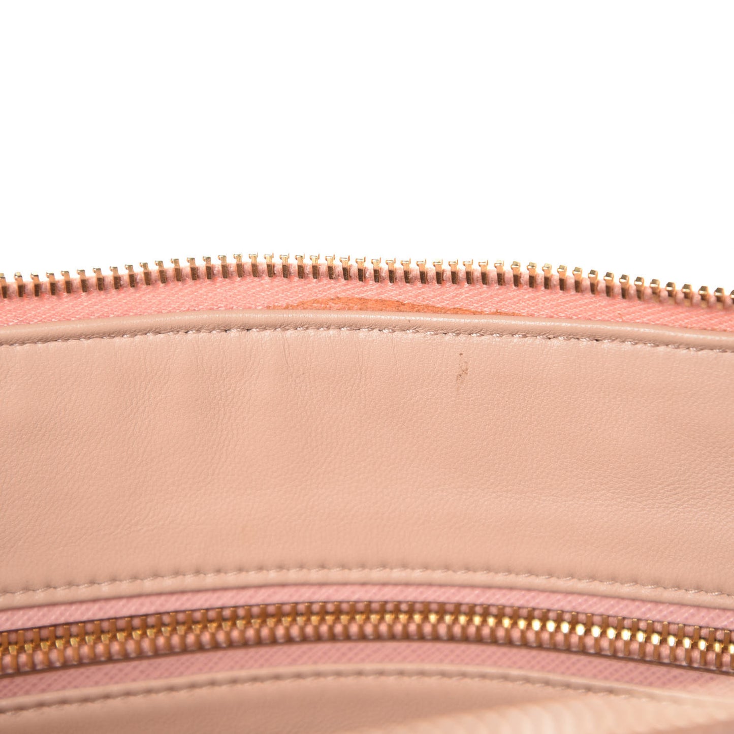 Saffiano Lux Bi-Color Promenade Dome Tote Orchidea Talco