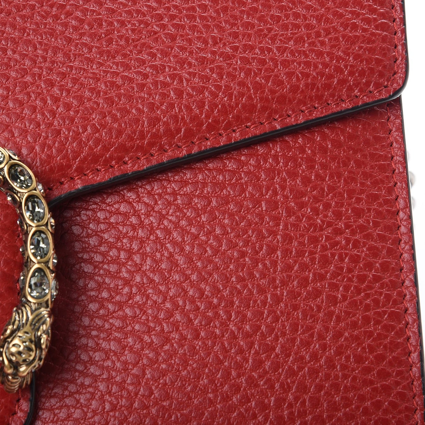 Calfskin Mini Dionysus Chain Wallet Hibiscus Red