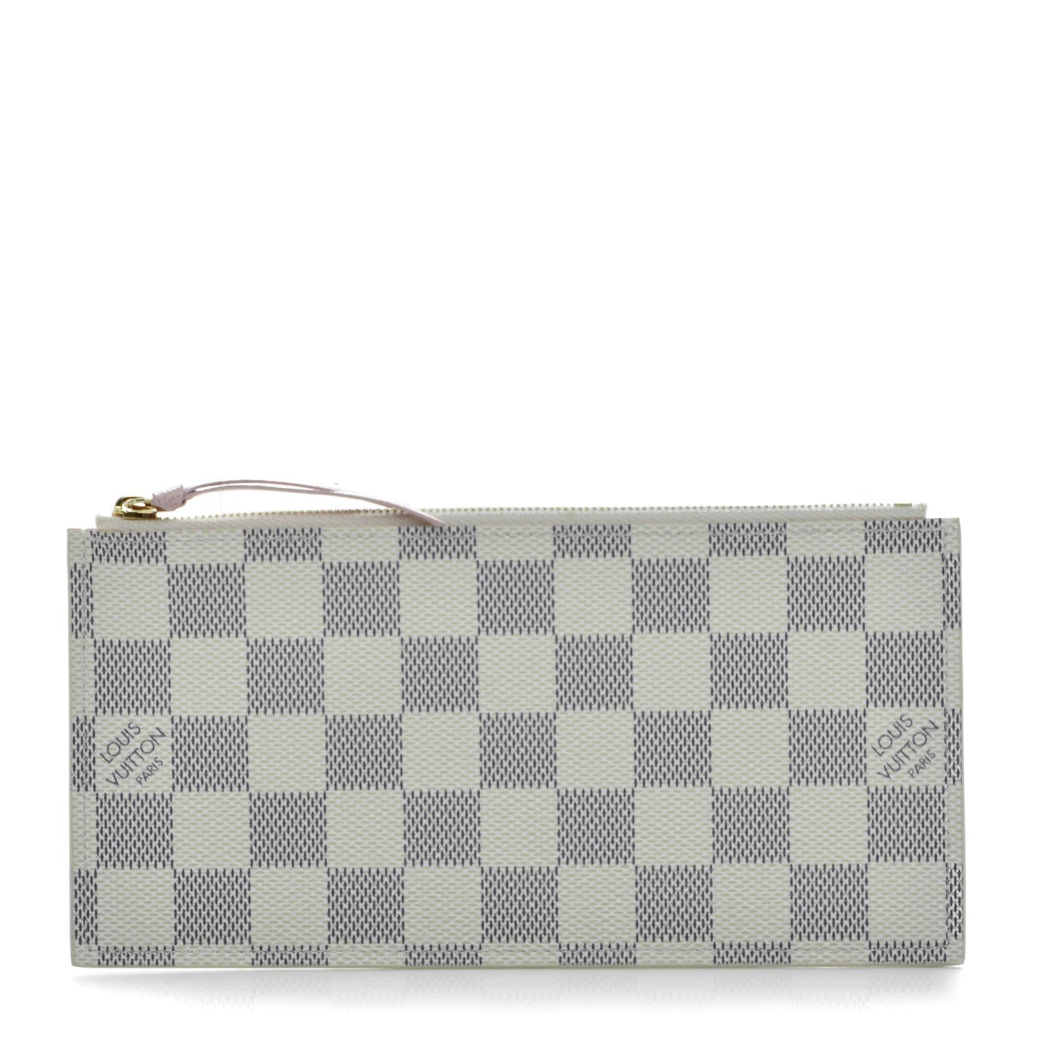 Louis Vuitton Damier Azur Felicie Chain Wallet Zippered Insert Rose Ballerine 1 of 6