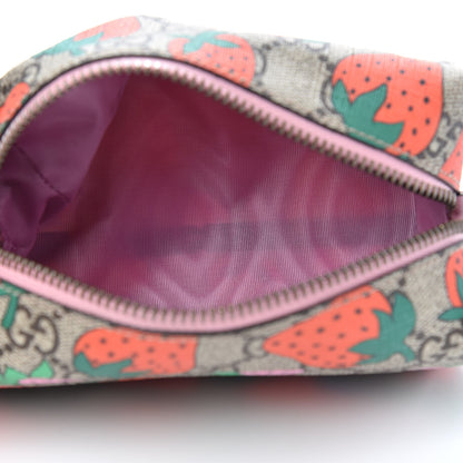 Gucci GG Supreme Monogram Strawberry Cosmetic Case 5 of 10