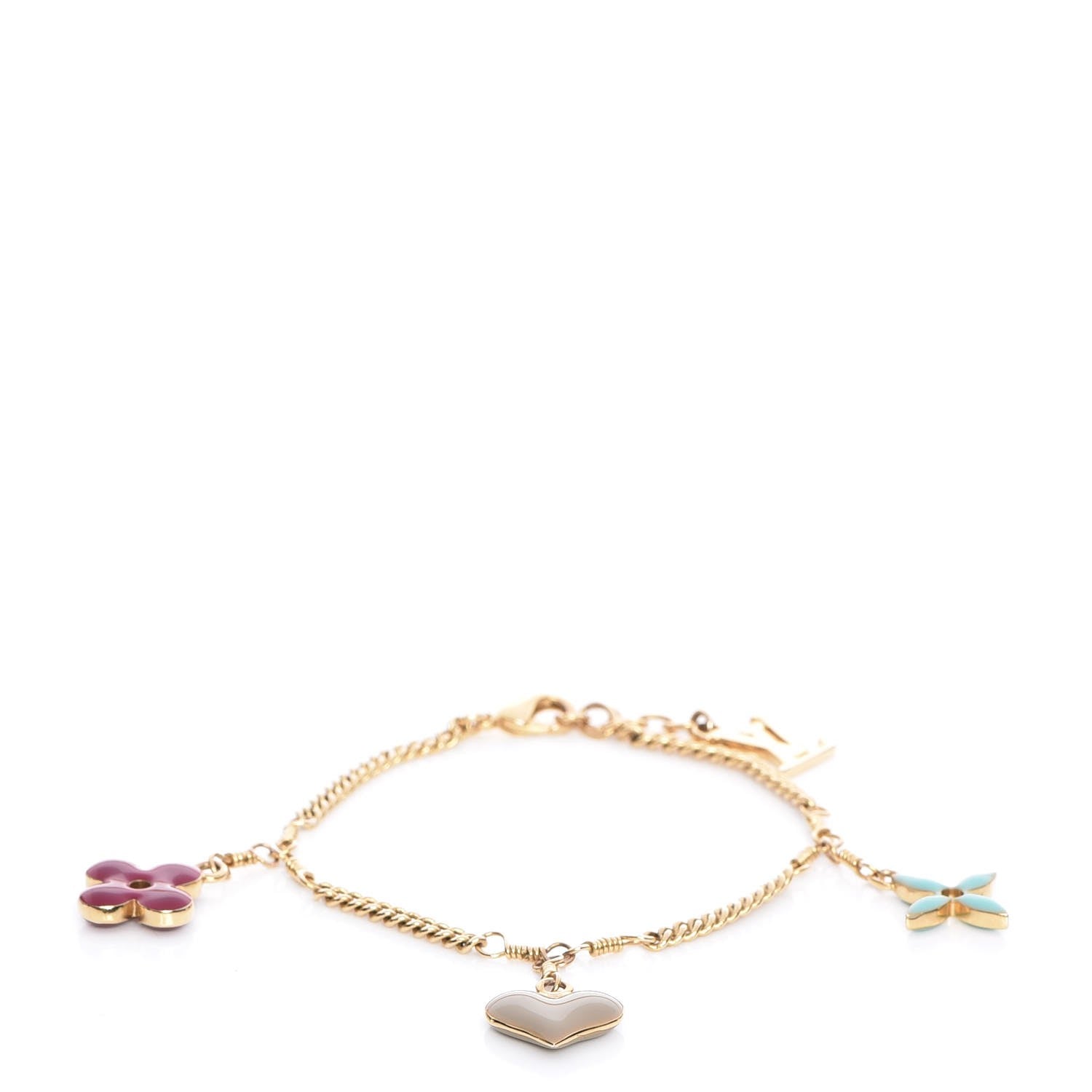 Louis Vuitton Sweet Monogram Charm Bracelet Gold 1 of 7