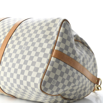 Louis Vuitton Damier Azur Keepall Bandouliere 55 6 of 9