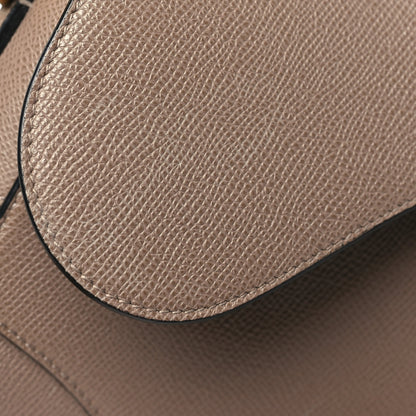 Christian Dior Grained Calfskin Saddle Bag With Strap Warm Taupe 11 of 11