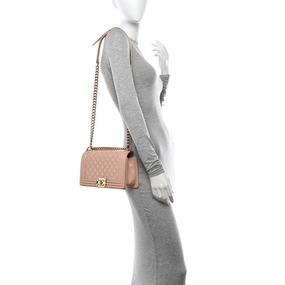Chanel Patent Calfskin Quilted Medium Boy Flap Light Pink 2 of 12
