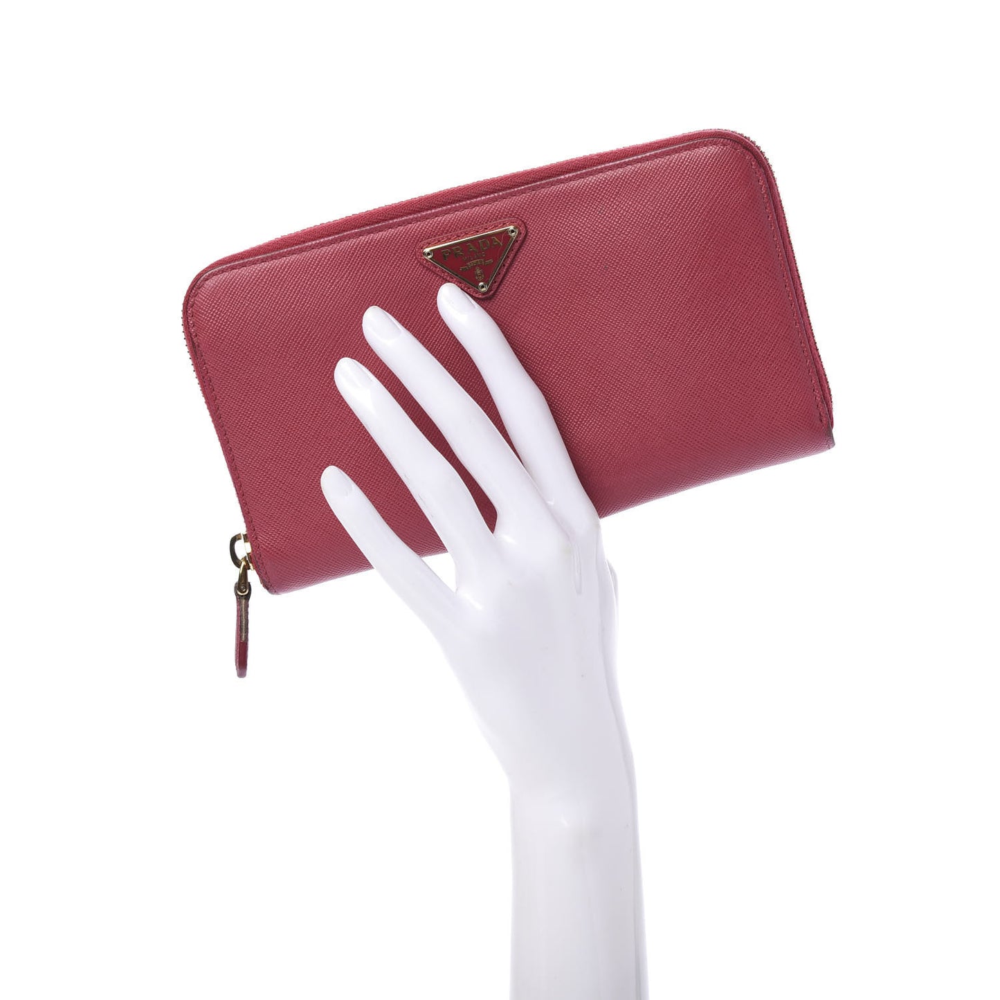 Saffiano Triangle Zip Around Wallet Ibisco