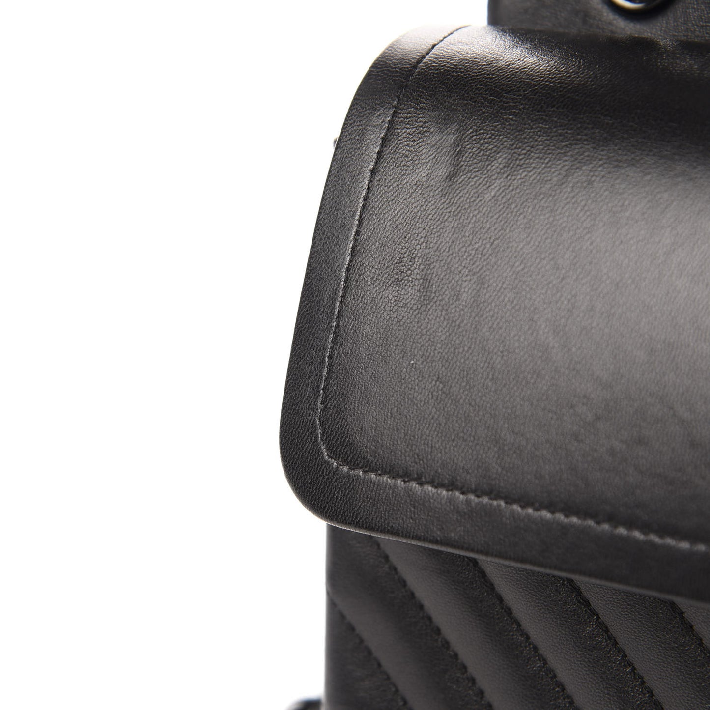 Lambskin Chevron Quilted Jumbo Double Flap So Black