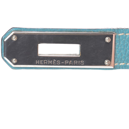 Hermes Taurillon Clemence Birkin 30 Blue Jean 27 of 46