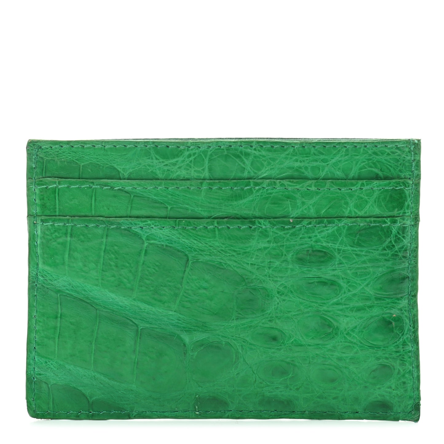 Crocodile Card Case Green