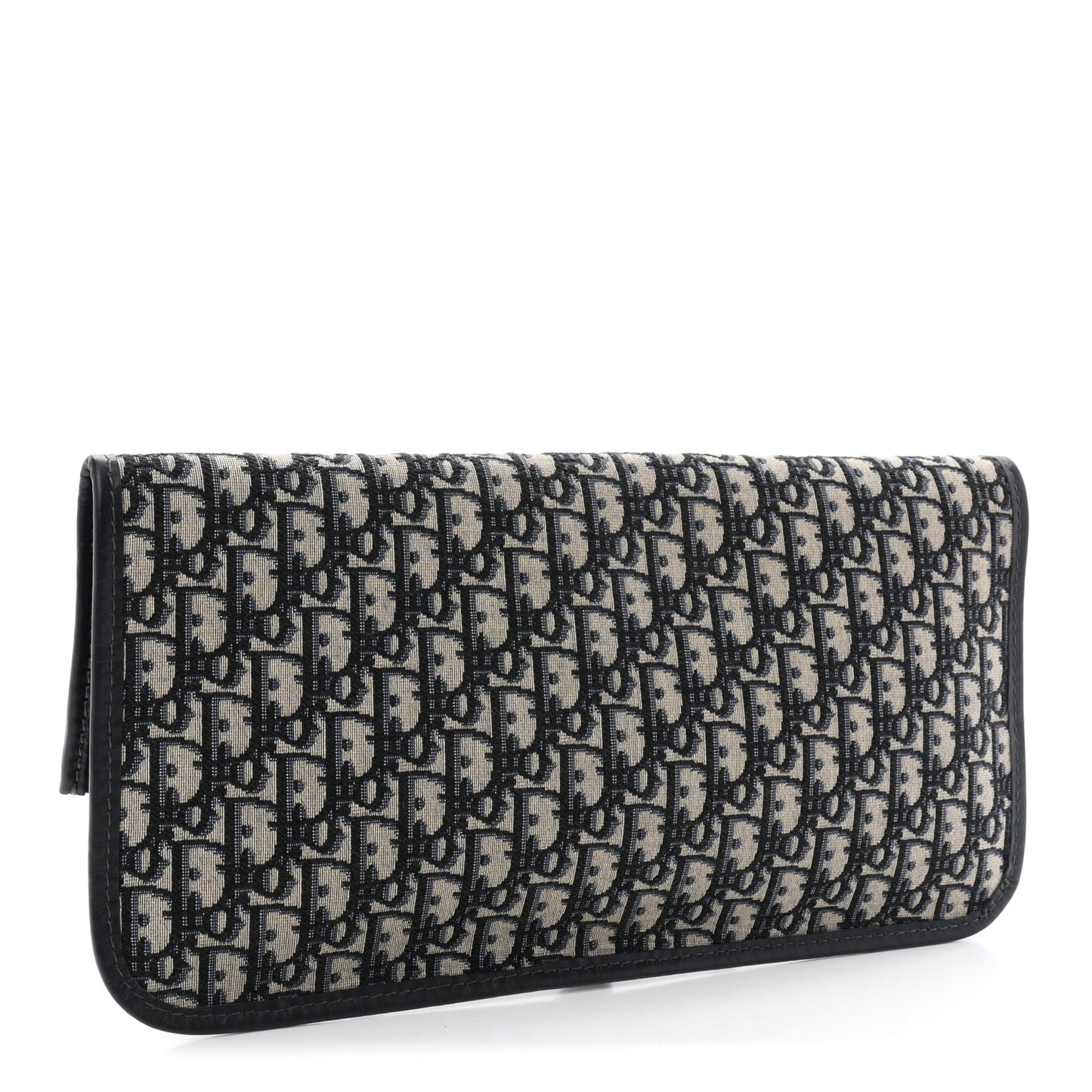 Oblique Fold Over Clutch Blue