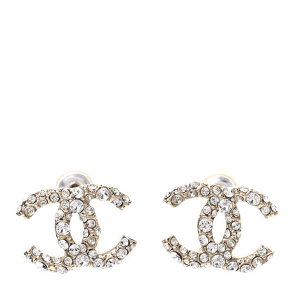 Chanel Crystal Mini CC Earrings Gold 1 of 5