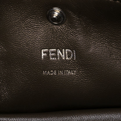 Fendi Vitello Seta Glazed Fabric FF 1974 Medium Peekaboo X-Lite White Ice Mogano Panna 5 of 18