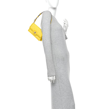 Gucci GG Monogram Scratch Lux Calfskin Mini Luce Shoulder Bag Yellow 2 of 9