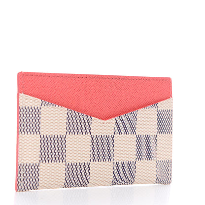Louis Vuitton Damier Azur Daily Card Holder Rose Papaye 2 of 6