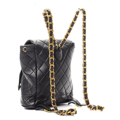 Chanel Lambskin Quilted Backpack Black 2 of 8