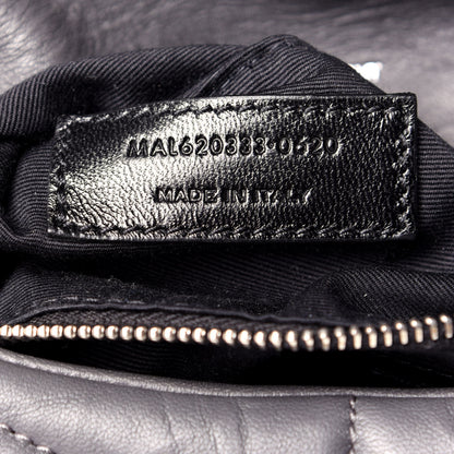 Saint Laurent Lambskin Quilted Toy Loulou Puffer Monogram Chain Satchel Storm 7 of 9