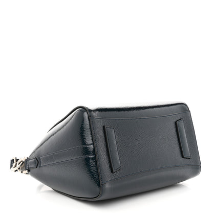 Givenchy Crinkled Patent Deerskin Small Antigona Deep Blue 4 of 10