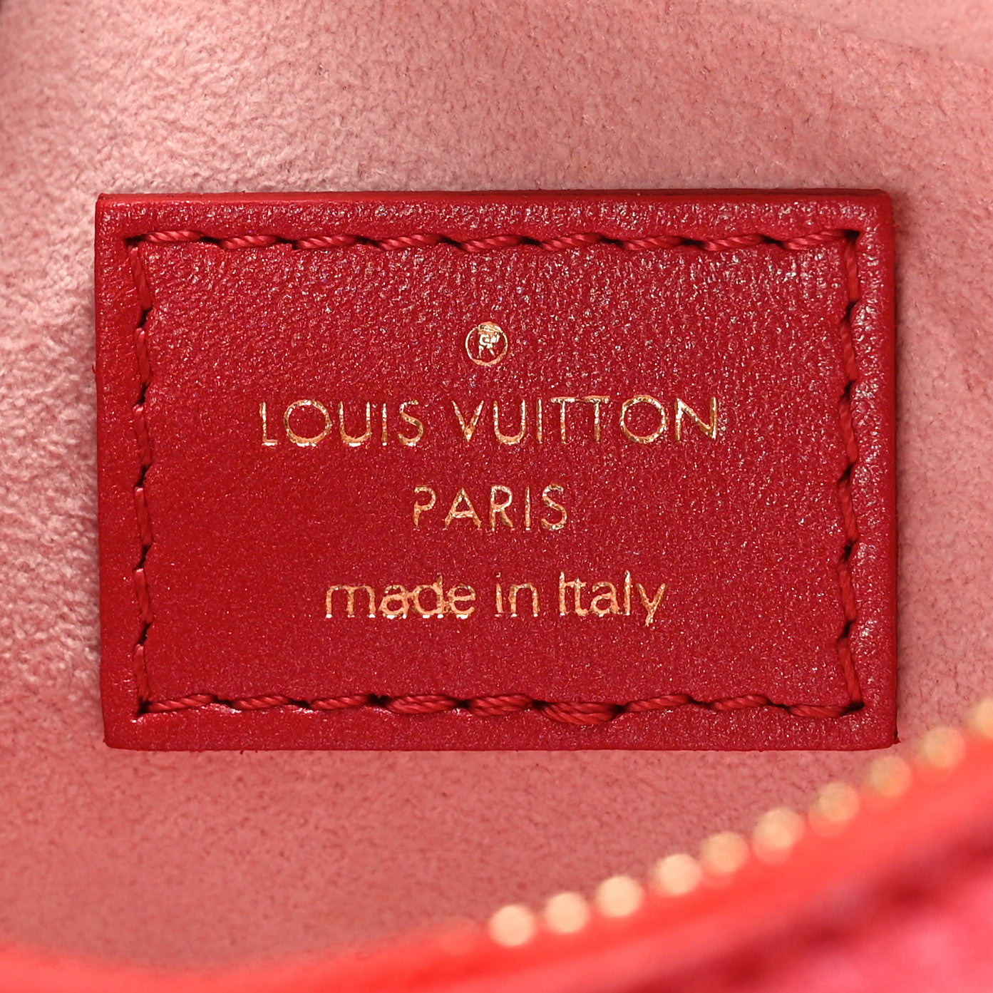 Louis Vuitton Lambskin Embossed Monogram Fall In Love Sac Coeur Heart Chain Bag Lipstick Red 6 of 7