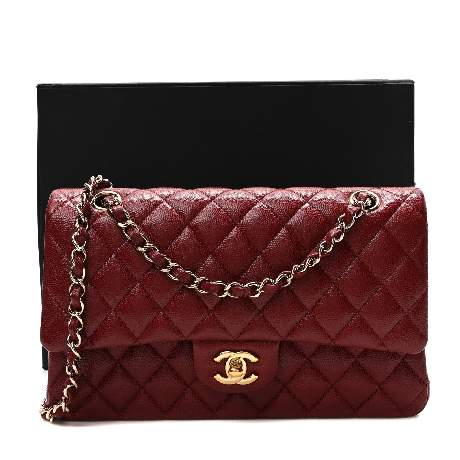 Chanel Caviar Quilted Medium Double Flap Red 11 of 11