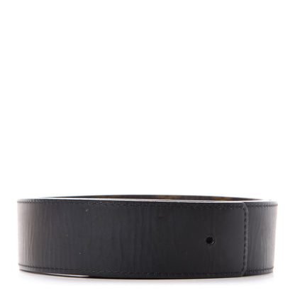 Louis Vuitton Calfskin Monogram 40mm LV Initiales Reversible Belt Strap 85 34 Black 1 of 5