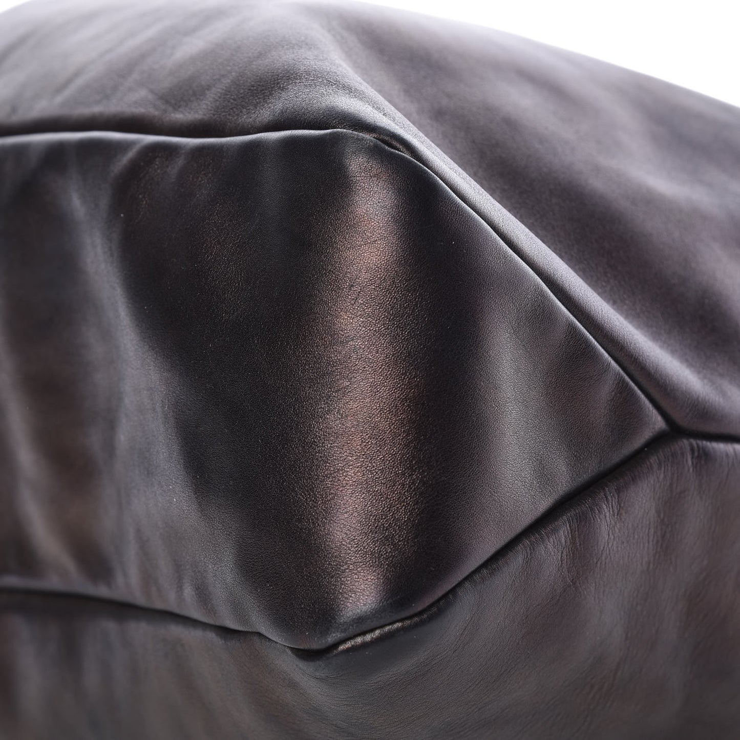 Calfskin Large Horsebit Chain Hobo Bronze