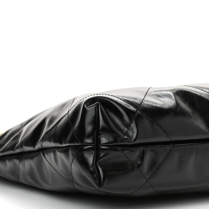 Chanel Shiny Calfskin Quilted Small Chanel 22 Black 10 of 12