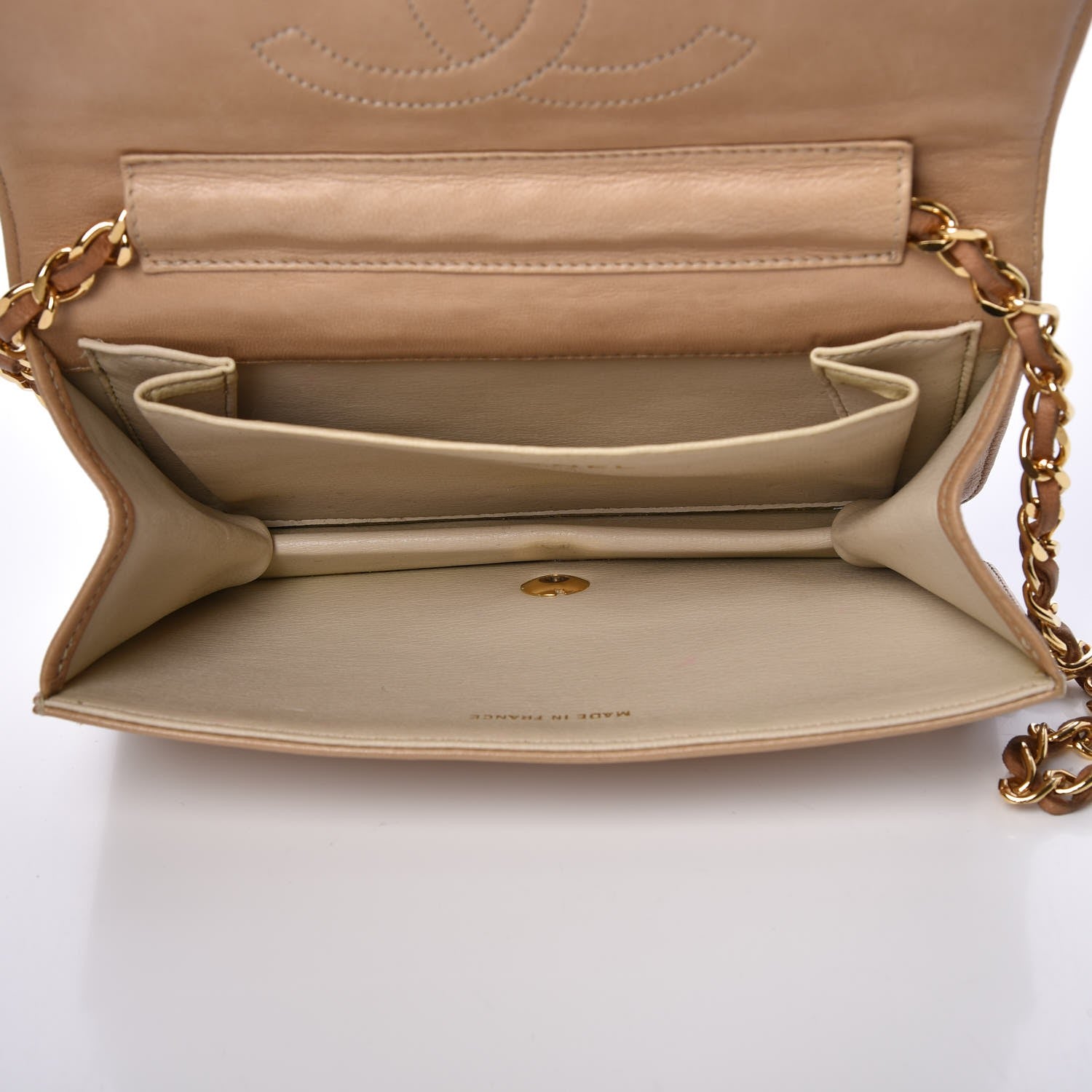 Chanel Lambskin Quilted Mini Flap Beige 5 of 15