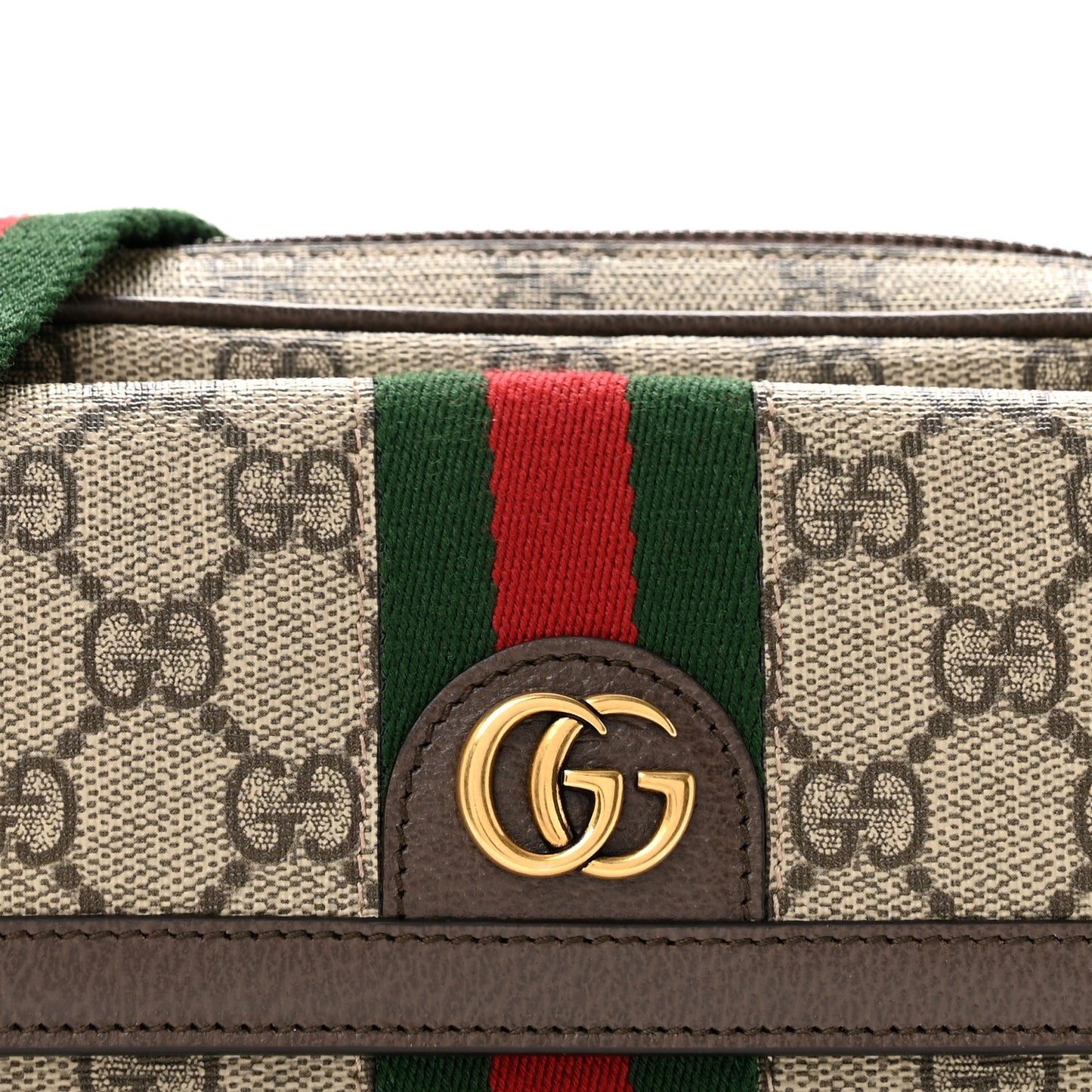 GG Supreme Monogram Web Mini Ophidia Bag Beige Ebony