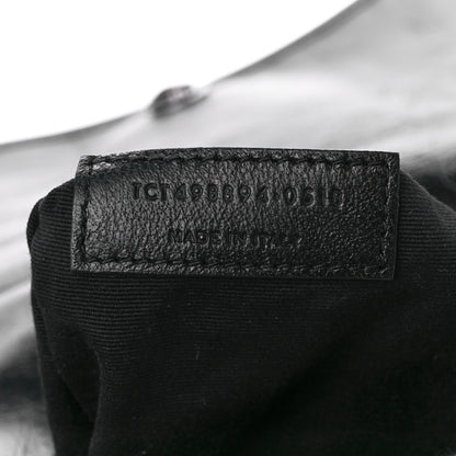 Saint Laurent Crinkled Calfskin Matelasse Monogram Medium Niki Chain Satchel Black 8 of 11