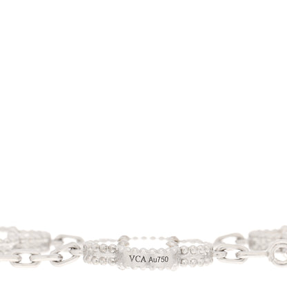 Van Cleef & Arpels 18K White Gold Mother of Pearl 5 Motifs Vintage Alhambra Bracelet 3 of 5