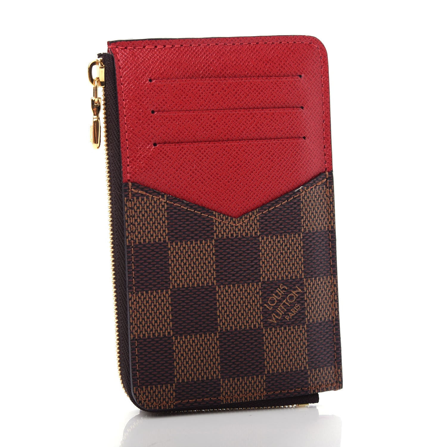 Louis Vuitton Damier Ebene Recto Verso Card Holder Red 3 of 8