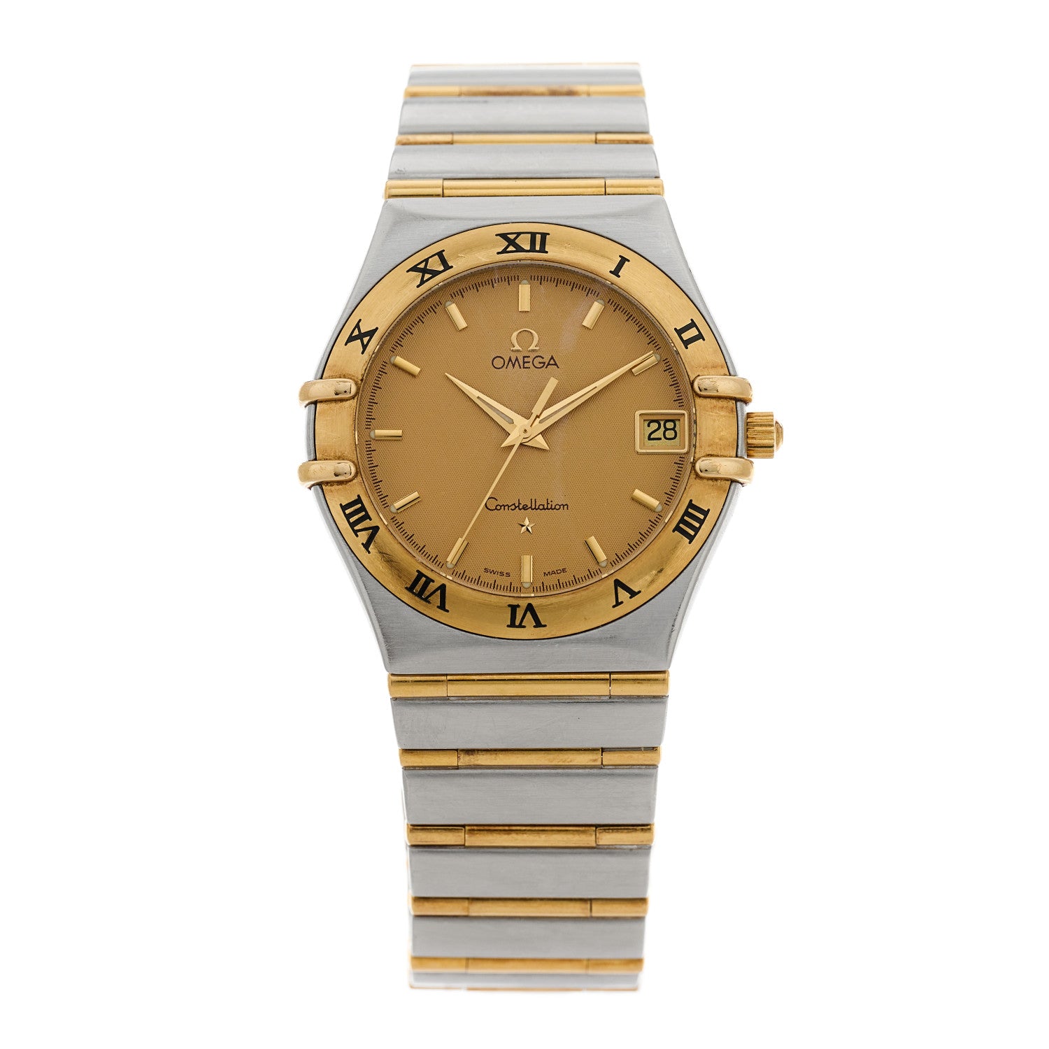 Omega Stainless Steel 18K Yellow Gold 33mm Constellation Quartz Watch Champagne 1312.10 1 of 4