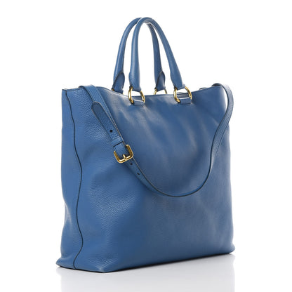 Prada Vitello Daino Tote Cobalto 3 of 15