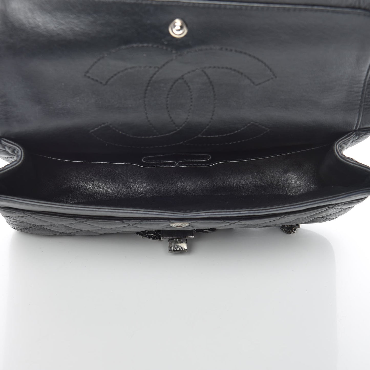 Aged Calfskin Quilted 2.55 Reissue 225 Flap So Black