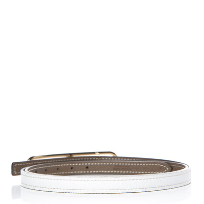 Hermes Epsom 13mm Roulis Belt 90 White Etoupe 3 of 6